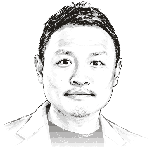 Ink portrait sketch of Anthony Paek
